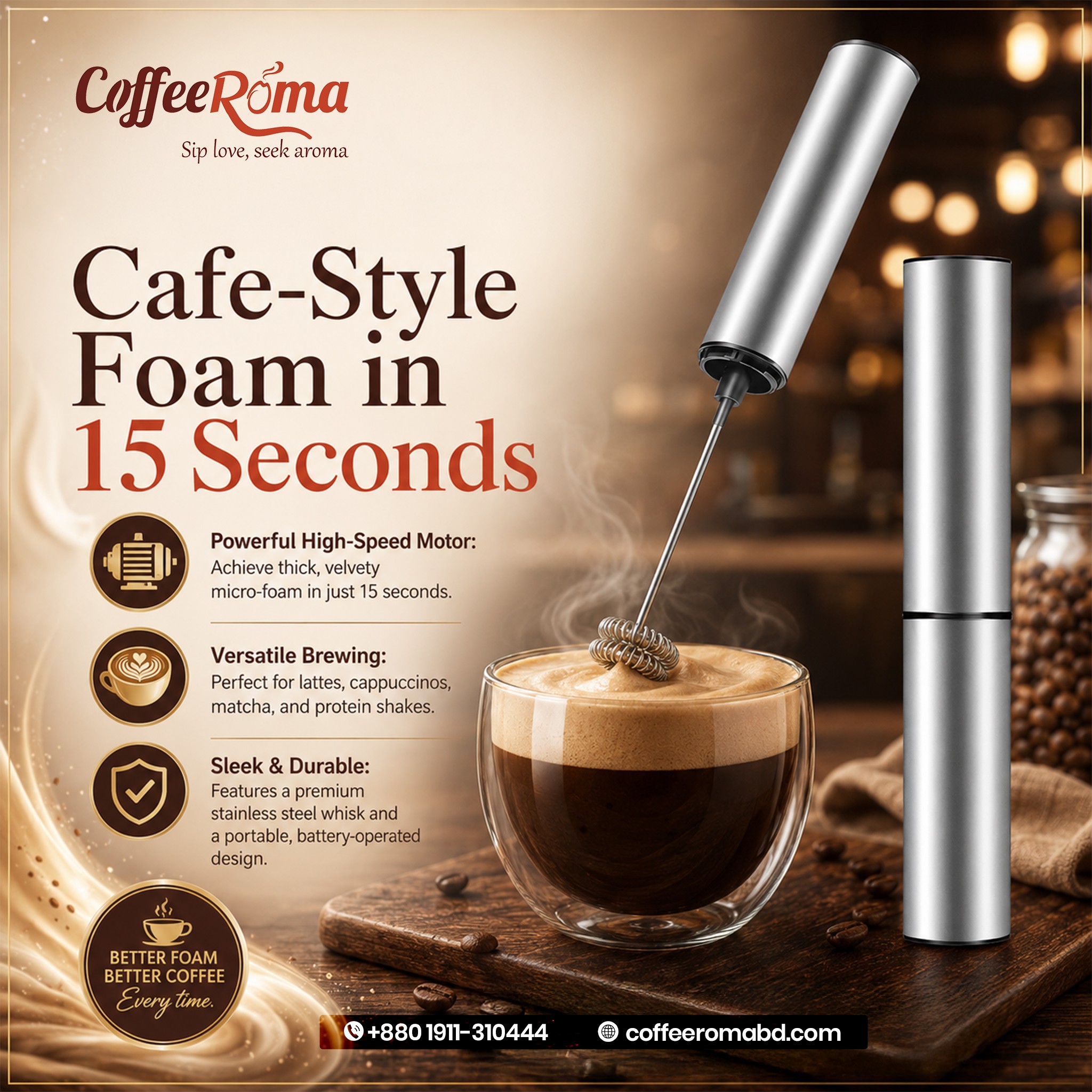 Rechargeble Milk Frother