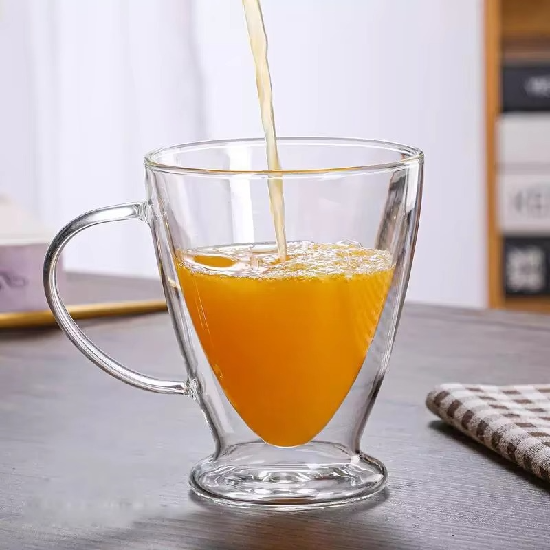 300ml Double Walled High Borosilicate Glass Cup