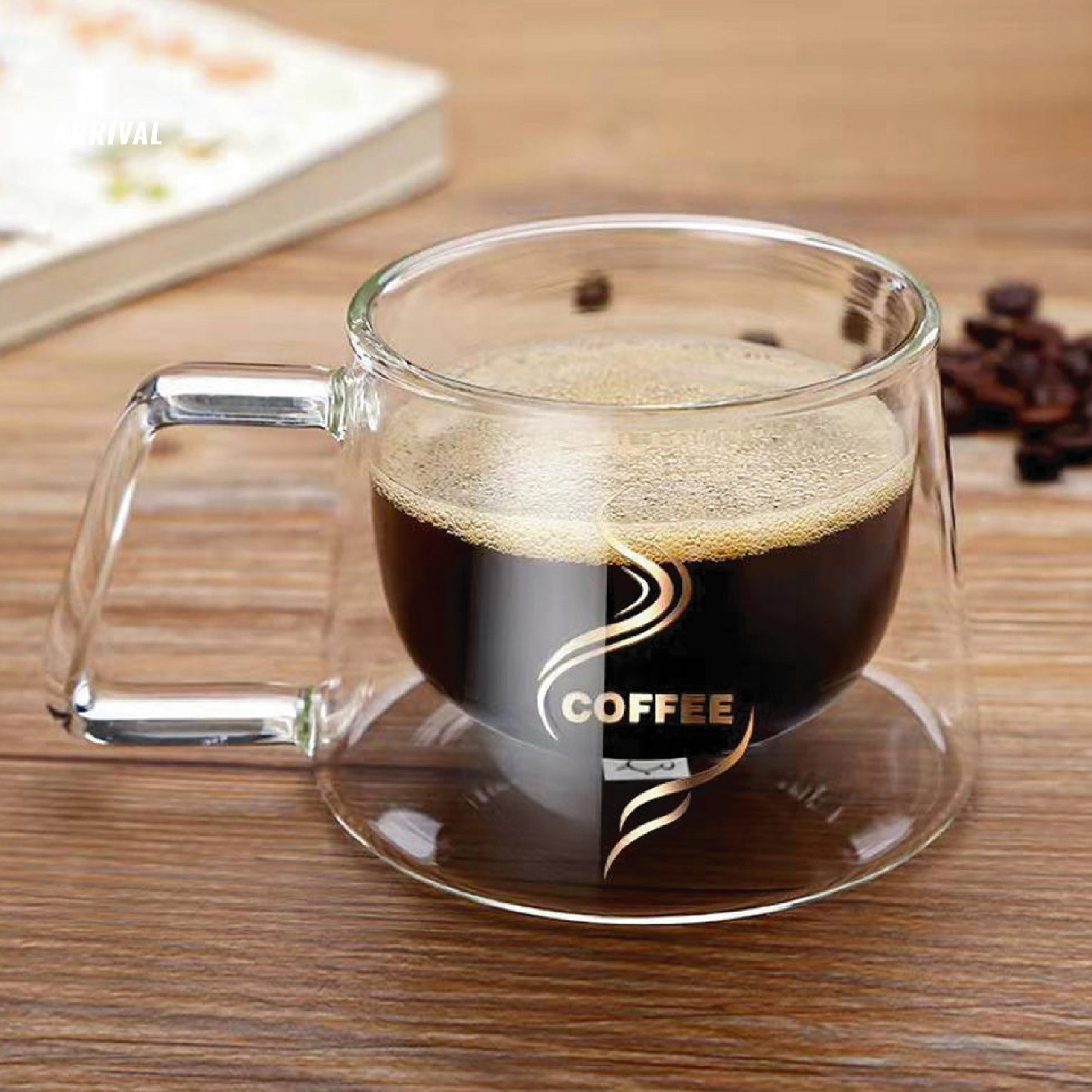 Double Layer Transparent Coffee Cup (200 ml)
