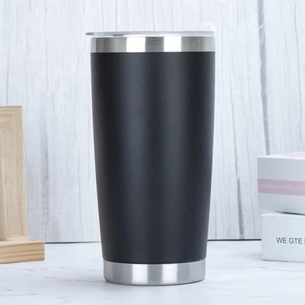 Stainless Steel Thermos Coffee Mug (Black-600 ML)