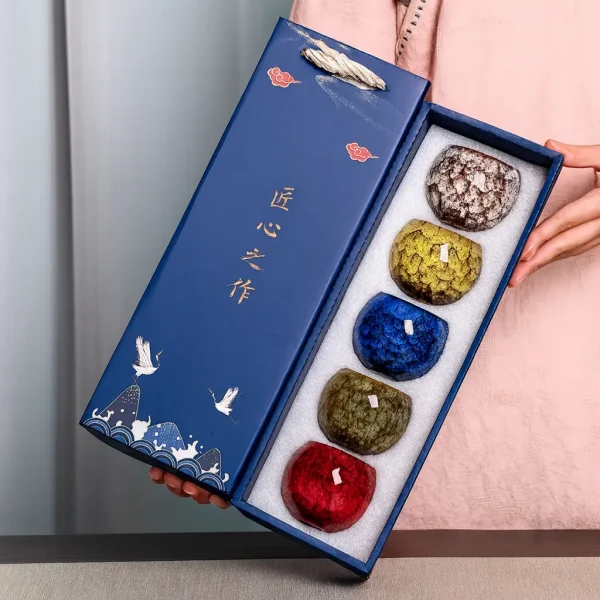 Premium 5-Piece Ceramic Cup Gift Set – 150ml (With Luxury Gift Box)